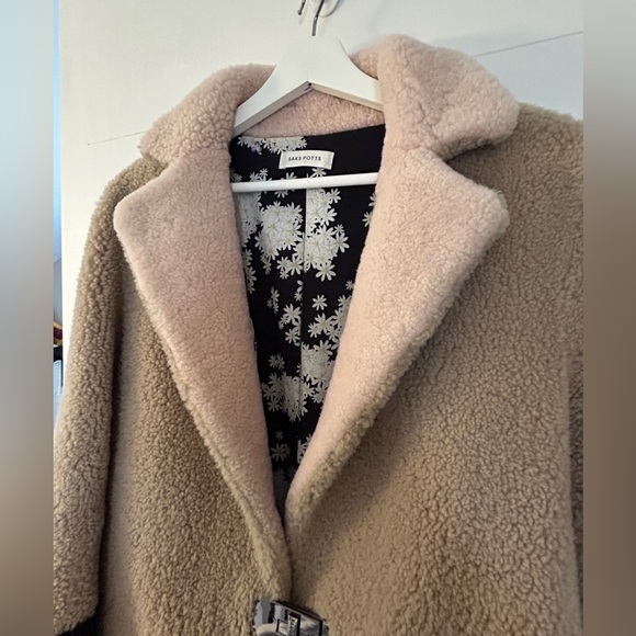 Saks Potts shearling Heidi Rose jacket // color block fur coat - Picture 15 of 16